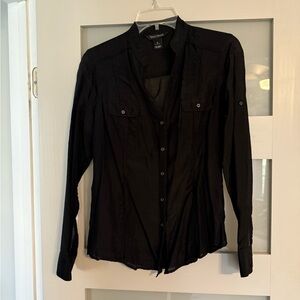 Black Sheer Blouse with dots size 4